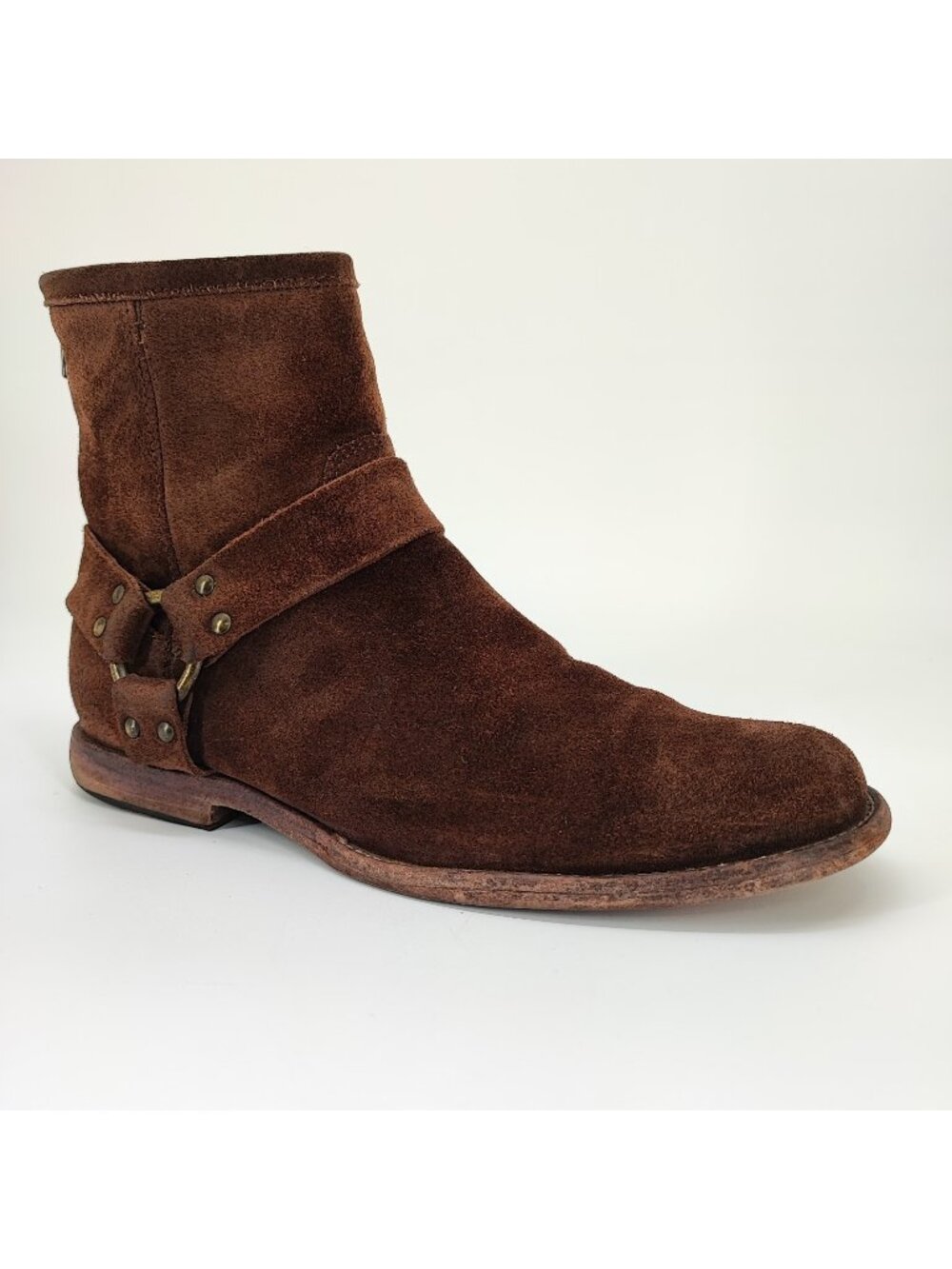 Frye Harness 12R Men's Size 8.5 D Brown Suede Leather Boots 87871